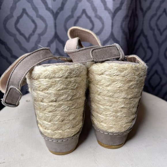 Stuart Weitzman Espadrilles Wedge Sandals 8 M Open Toe Womens Ankle Strap shoes - Picture 10 of 13